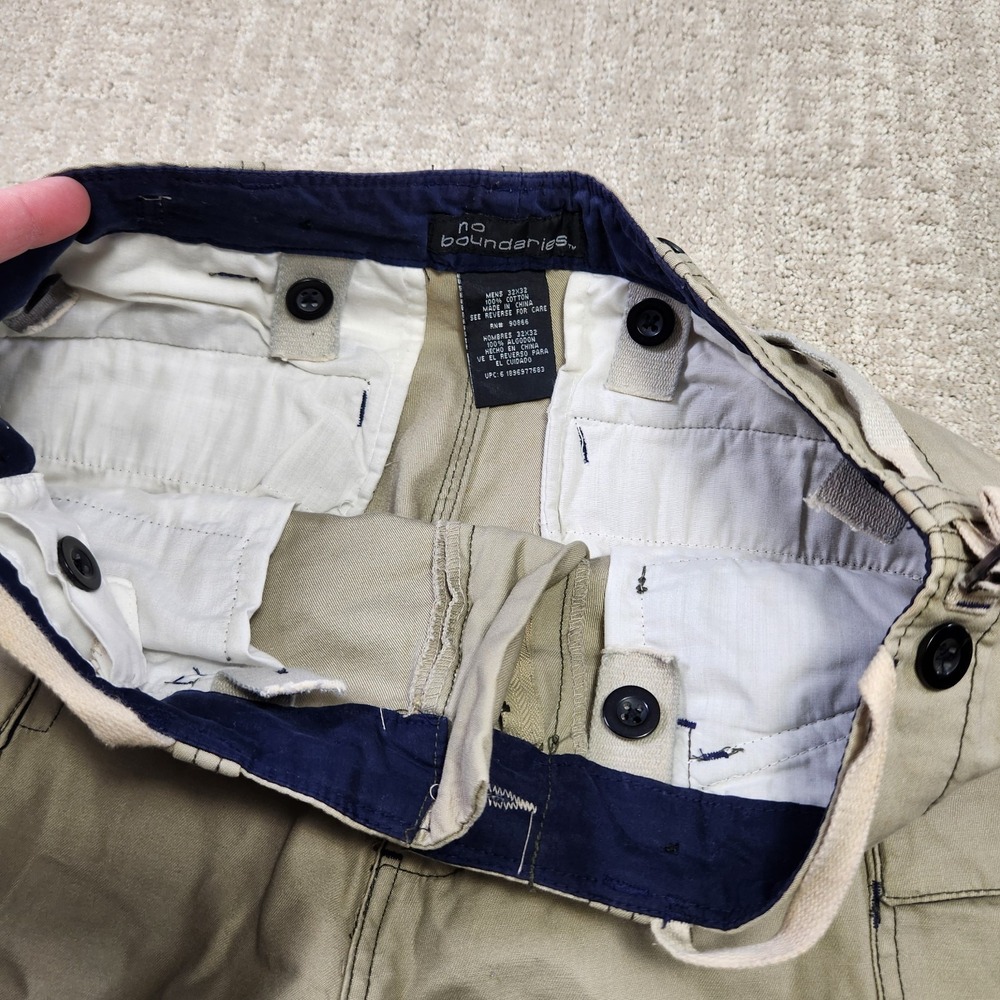 Vintage No Boundaries Cargo Pants Men 32x32 Baggy Paratrooper Wide Leg Y2K Trip - Picture 14 of 15